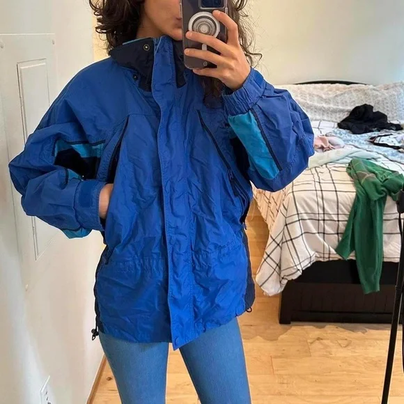 Women's Blue Ski Jacket - Picture 3 of 5